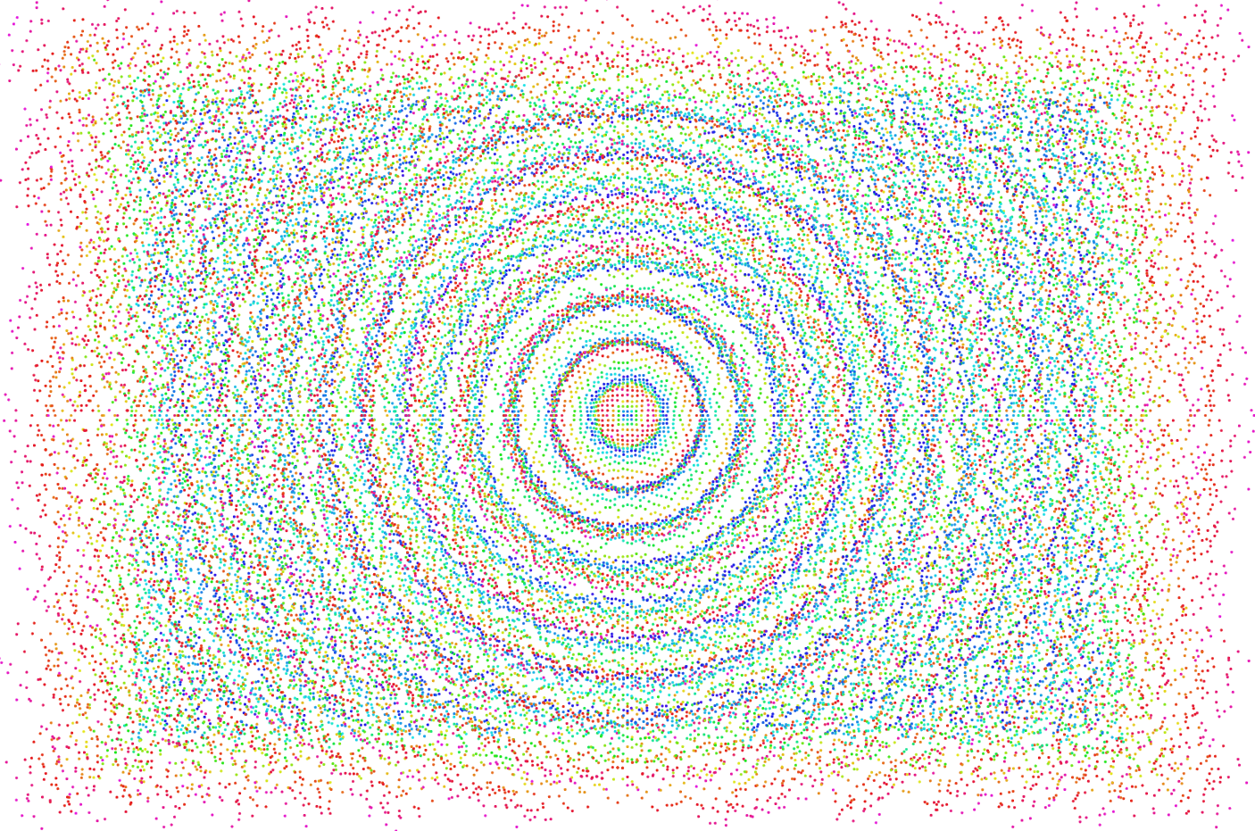 Un mundo de ondas de colores en 3D